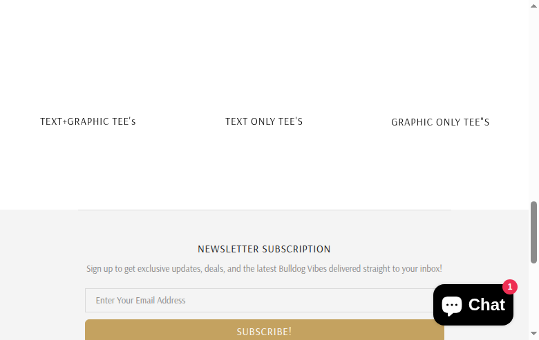 Featured products section with color swatches and size selectors shown per product on the catalog grid