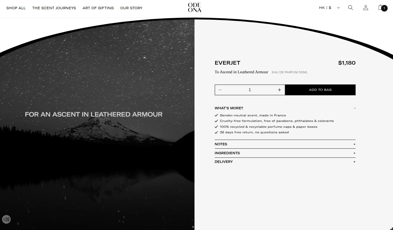Optimized product detail page for EVERJET perfume with performance optimizations